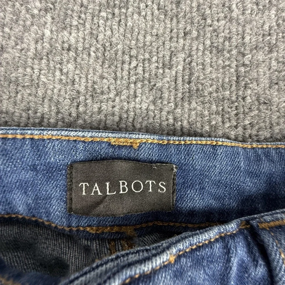 Talbots Modern Ankle Jeans Womens 4 Medium Wash Blue High Rise‎ Straight Denim